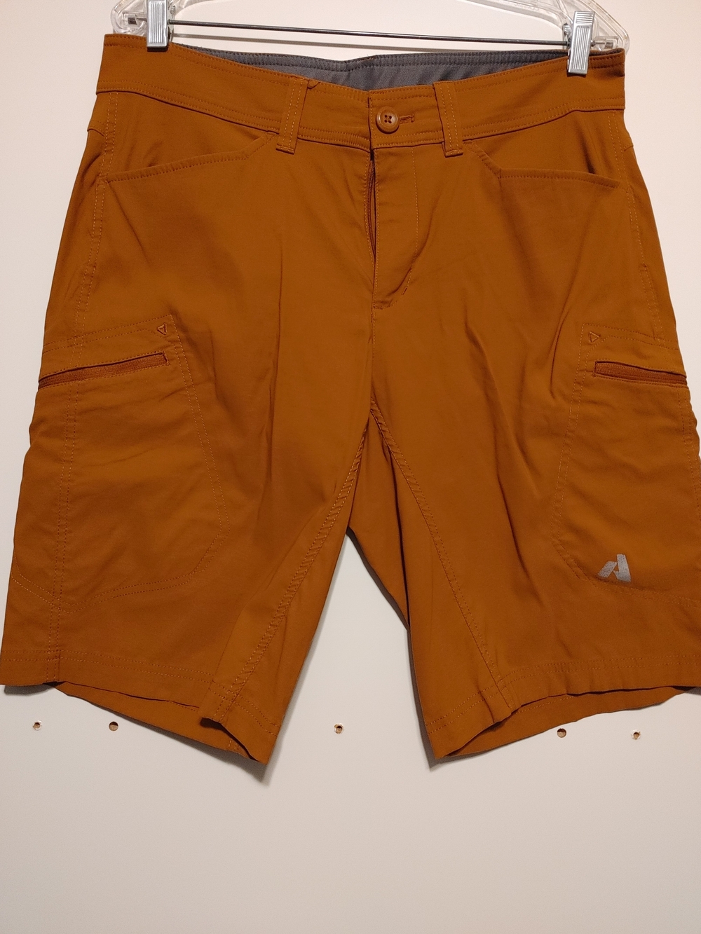 Eddie Bauer Men's Hybrid Shorts in Rust Orange